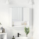 vidaXL Ogledalo ormar Zidne Bijelo 59 x 17 x 55 cm Konstruirano drvo u