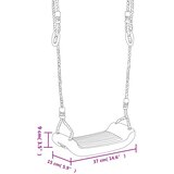  Sjedala za ljuljačke s užadi 2 kom plava 37 x 15 cm polietilen | shoptok.hr