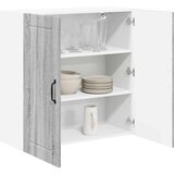 vidaXL Stenska kuhinjska omarica s polico Siva Sonoma 80 x 31 x 80 cm | Shoptok.si