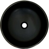 Nadgradni umivaonik crno-plavi okrugli Φ 41 x 14 cm keramički | shoptok.hr