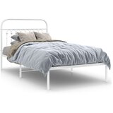  Metalni okvir za krevet s uzglavljem bijeli 100x190 cm | shoptok.hr