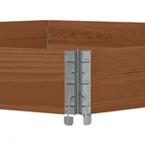 Okvir za palete šesterokutni smeđi 160x160 cm masivna borovina