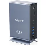 Orico priključna postaja USB-C Thunderbolt 3, 15 v 1, 5xUSB-A, 2xTB3, 2xUSB-C, DP, RJ45, SD+TF, napajanje, TB3-S4
