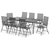  9-dijelni vrtni blagovaonski set antracit čelični | Eponuda.com