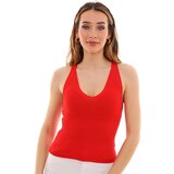 Dewberry Z2009 WOMEN'S CROOP BLOUSE-RED | shoptok.hr