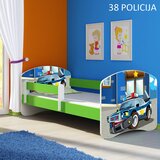  Dječji krevet ACMA s motivom, bočna zelena 180x80 cm 38 Policija | shoptok.hr