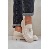 PS1 Lacquered Women's Moccasins With Teddy Bear Beige Wulinea | Shoptok.si