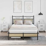 Maison Chic Posteljni okvir - Dvoposteljna postelja - Zakonska postelja brez vzmetnice hrast 120x190 cm inženirski les-J11912, (21766761) | Shoptok.si