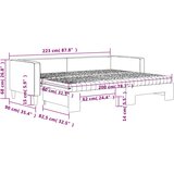  Izvlečna dnevna postelja z vzmetnico krem 80x200 cm b | Shoptok.si