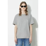 Carhartt WIP Pamučna majica S/S Pocket T-Shirt za žene, boja: siva, I032215.V6XX