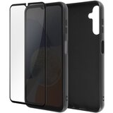 AVIZAR Popolna zašcita Galaxy A14 5G in 4G, mat crno silikonsko ohije, kaljeno steklo 9H crn obris, (20639439) | Shoptok.si
