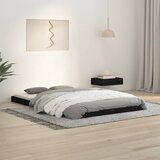  Okvir kreveta crni 120 x 190 cm mali bračni od masivne borovine | shoptok.hr