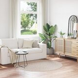 vidaXL preproga Krem Poliester Ø 160 cm Kremna preproga Okrogla Cene