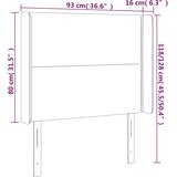  LED uzglavlje ružičasto 93x16x118/128 cm baršunasto | shoptok.hr