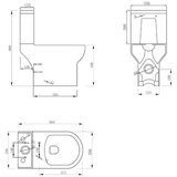 Inter Ceramic monoblok compact 56x35x40 cm – wc školjka + wc daska soft close + vodokotlić | Eponuda.ba