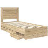  Krevetna konstrukcija s ladicama Sonoma hrast 100 x 200 cm | shoptok.hr