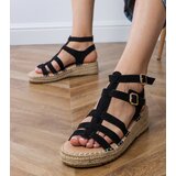 D/CEO Black espadrille slides with a bow Luvis | ePonuda.com