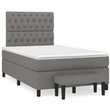  Box spring postelja z vzmetnico temno siva 120x200 cm blago, (20846764) | Shoptok.si
