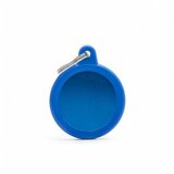 MYFAMILY hushtag privezak za graviranje aluminijum plavi okrugli gumiran cene