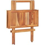  3-dijelni bistro set s krem jastucima od masivne tikovine | shoptok.hr
