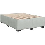 Krevet s box springom madracem i LED-om Svjetlosiva Baršun - Svjetlosiva 160 x 200 cm Prošiveno gumbima | shoptok.hr