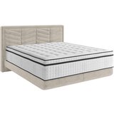 CARRYHOME POSTELJA BOXSPRING 180 cm x 200 cm , tekstil svetlo siva Cene