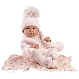  Llorens: Tina lutka novorojenke v roza setu z otroško odejo in dudo 43 cm | Shoptok.si