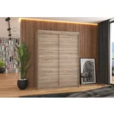 ADRK Furniture Garderobna omara z drsnimi vrati Denver - 150 cm - tartuf