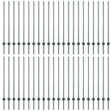 vidaXL Ograjni stebri 44 pcs Zelena 160 cm Jeklo, (5000097281) | Shoptok.si