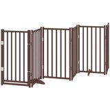 vidaXL Vrata za pse s vratašcima 9 panela sklopiva 450 cm drvo topole | shoptok.hr