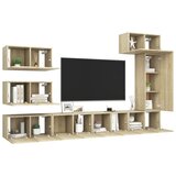  8-dijelni set TV ormarića boja hrasta sonome konstruirano drvo | Eponuda.com
