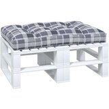  Blazina za kavč iz palet siv karo vzorec 120x80x12 cm, (20623508) | Shoptok.si