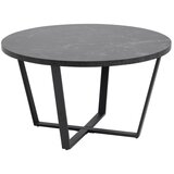 Actona Črna mizica z marmornato ploščo Amble, ⌀ 77 cm | Shoptok.si