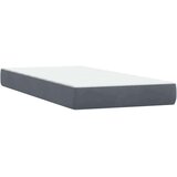 vidaXL Box spring postelja z vzmetnico temno siva 180x210 cm žamet | Shoptok.si