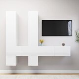 vidaXL 6-dijelni set TV ormarića visoki sjaj bijeli od iverice | shoptok.hr