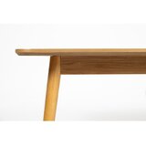 White Label Stranska mizica z mizno ploščo v hrastovem dekorju v naravni barvi 40x120 cm Fabio – | Shoptok.si