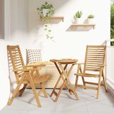  Stolica 2 pcs Smeđa 64.5 x 52 x 108 cm Čvrsto teak drvo | shoptok.hr