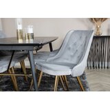 Venture Home Velvet blagovaonska stolica, siva, set od 2 | shoptok.hr
