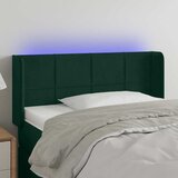  LED uzglavlje tamnozeleno 83x16x78/88 cm baršunasto | shoptok.hr