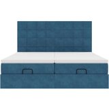 vidaXL Otomanski okvir kreveta s madracima plavi 180x200cm baršunasti | shoptok.hr