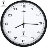 vidaXL Radijski upravljan zidni sat s kvarcnim mehanizmom 31 cm crno bijeli Cijene