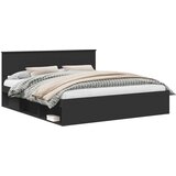  Krevetna konstrukcija Crna 180 x 200 cm Čvrsto borovo drvo | Eponuda.com