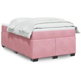 vidaXL Box spring postelja z vzmetnico roza 120x190 cm žamet Cene