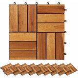  Pločice za decking 20 pcs Smeđa 30 x 30 cm Acacijsko drvo | shoptok.hr