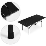 Multi Garden sklopivi kamping stol 120 × 55 cm s torbom za nošenje, crni | shoptok.hr