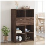 vidaXL Visoka komoda boja hrasta 80 x 42 5 x 124 cm konstruirano drvo | shoptok.hr