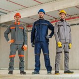  Radne farmer hlače GREENLAND sivo-narančaste | shoptok.hr