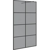  Zid za walk-in tuš Crna 115 x 195 cm Staklo otporno na udarce | shoptok.hr