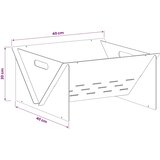  Kamin Crna 40 x 40 x 20 cm Čelik - Čelik | shoptok.hr