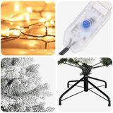  Umjetno božićno drvce s nogom 150 cm 150 LED lampica - Zelena i bijela 150 cm s LED svjetlima | shoptok.hr